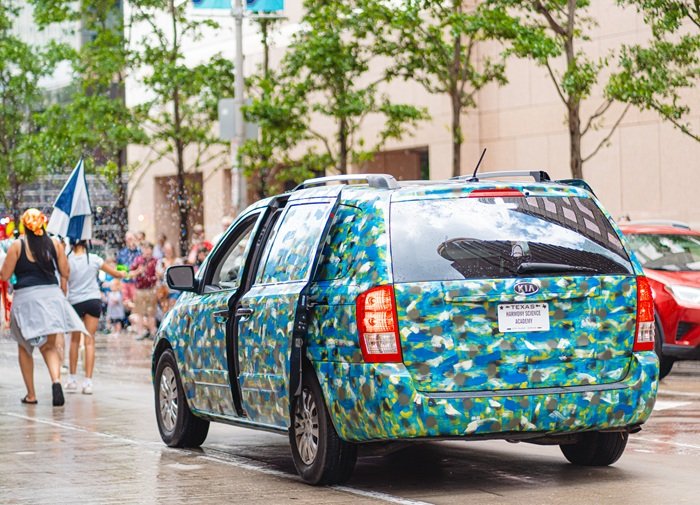 Dazzle on the Art Car Parade route