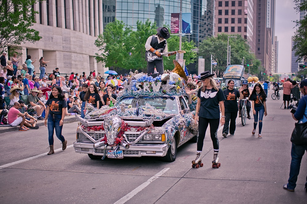 Parade in downtown Houston - Ogden Museum of Southern Art