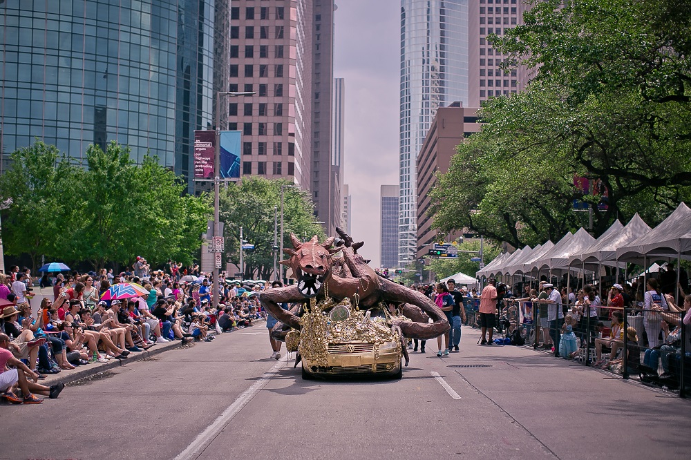 Parade in downtown Houston - Ogden Museum of Southern Art