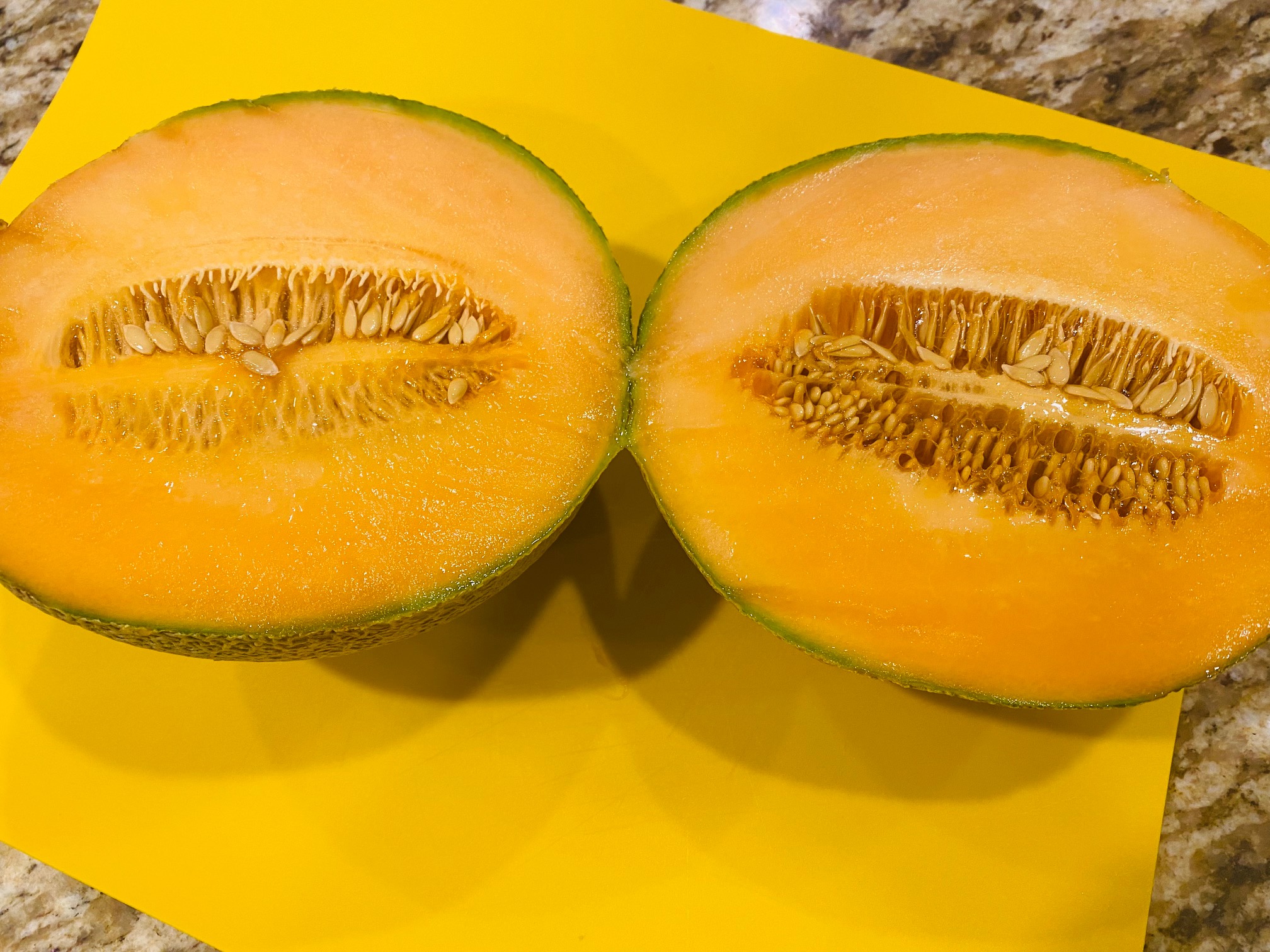 cantaloupe halves