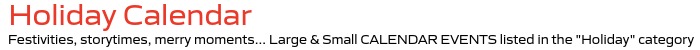 holiday calendar