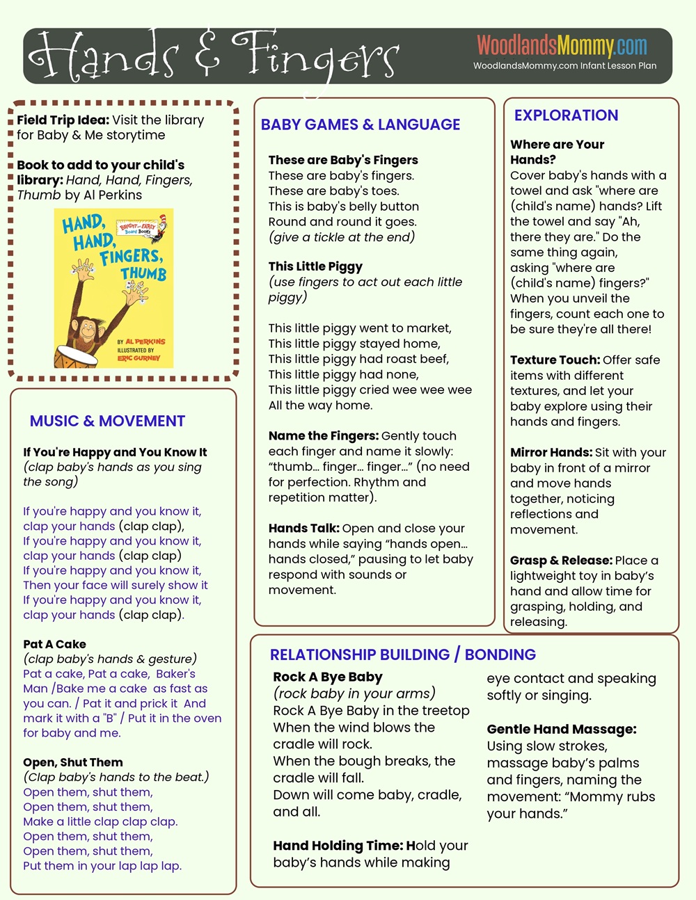 lesson plan image hands and fingers