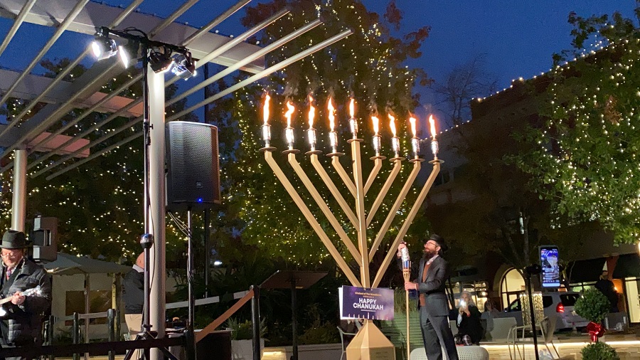 Menorah lighting