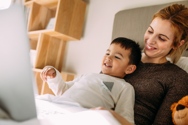 child using computer